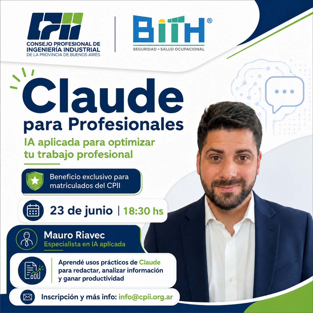 Capacitación gratuita|Claude: IA aplicada para optimizar tu trabajo profesional